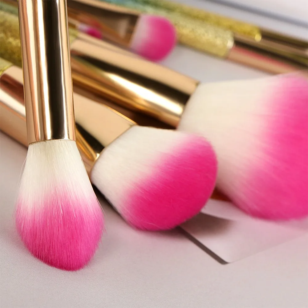 BBL 10 шт. розовая Кисть для макияжа набор кисти для основы для смешивания румяна пудра для лица Инструменты для красоты Maquiagem градиент цвета