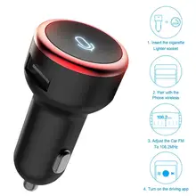 Fm-передатчик «умное» Голосовое управление Автомобильный MP3 музыкальный bluetooth-плеер USB Автомобильное зарядное устройство адаптер для Android IOS