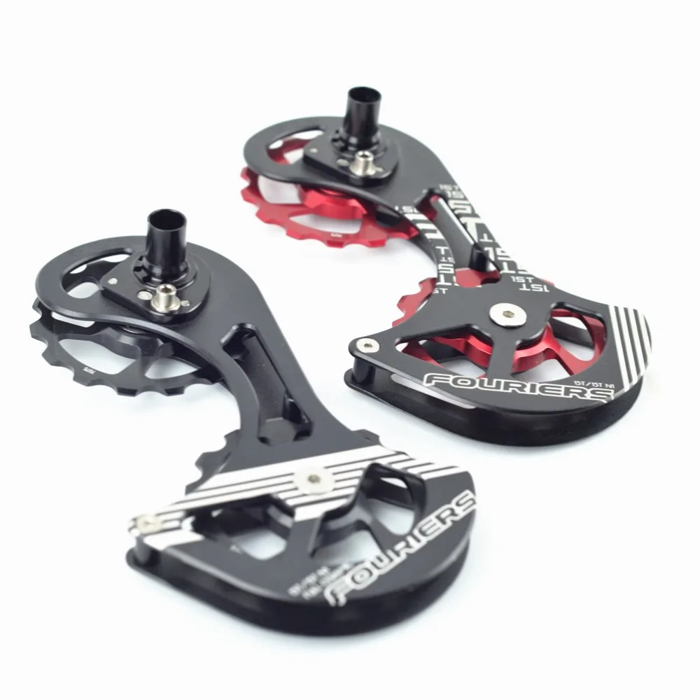 Fouriers de cerámica carretera bicicleta desviador trasero de la polea de la rueda de KIT de jaula 15 T transmisión para R9000 R9070 R6800