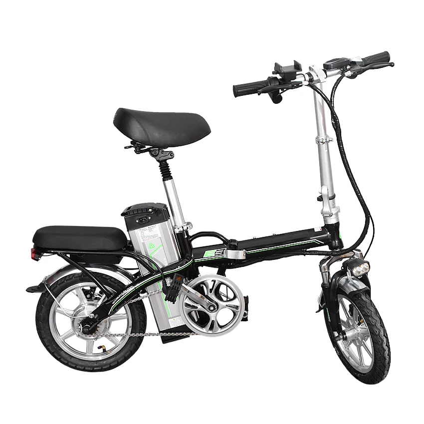 Best Mini Bike Folding Electric Bike 14inch Wheel 240W Motor E Bike Electric Bicycle Scooter Two Seat 48V 22.5AH/25AH Lithium Battery 10