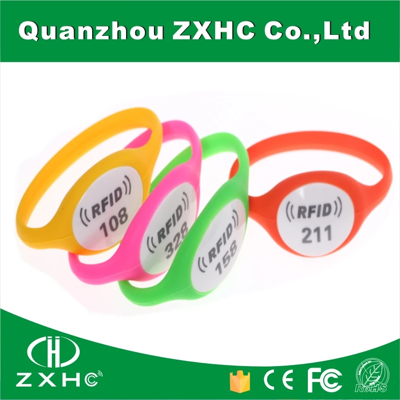 

(7PCS/Lot) Large Stock 7 Different Colors Silicone Wristband Bracelet Tag NFC Ntag213 For Samsung and all NFC Phones