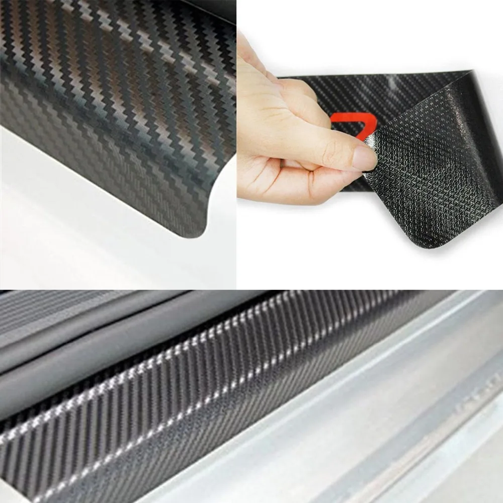 Sailnovo-4PCS-60cm-x-6-7cm-Car-Stickers-Universal-Sill-Scuff-Anti-Scratch-Carbon-Fiber-Auto (3)