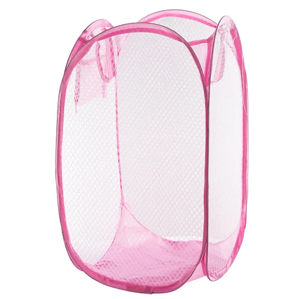 

Foldable Pop Up Washing Laundry Basket Bag Hamper Mesh Storage Useful Mesh Net Drawstring Bra Underwear Wash Bag Laundry Bags