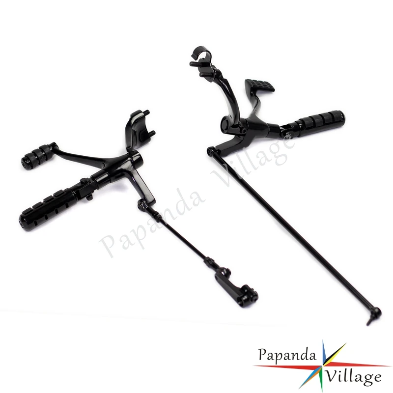 

Papanda Motorbike Black Steel Extended Forward Control Kit Footpegs for Harley Sportster XL 883 1200 2007-2012