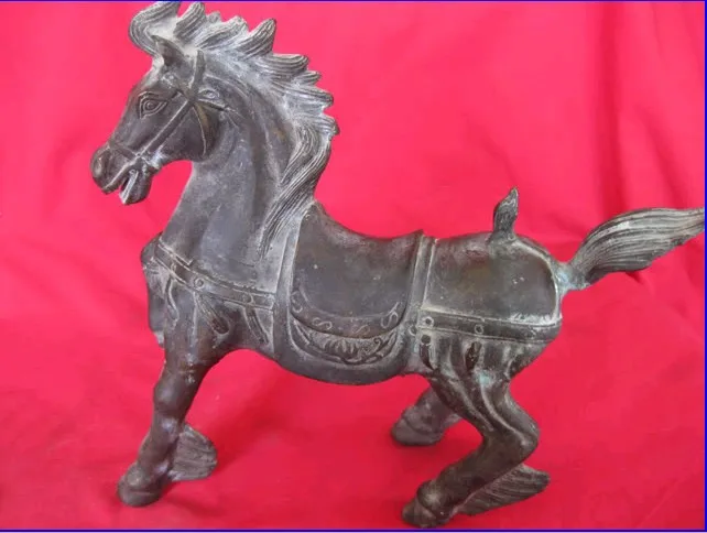 Rare Qing Dynasty Bronze Statue Horse 28cm x 22cm 8cm |