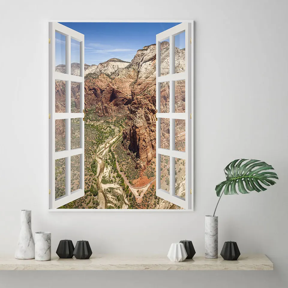 Modern-3D-Window-Outdoor-Landscape-Poster-and-Print-Mountain-Art-Canvas-Painting-Wall-Pictures-for-Living (2)