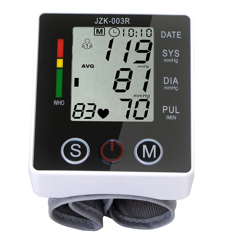 

Health Care Wrist Digital Blood Pressure Monitor LCD Automatic Sphygmomanometer Tonometer BP Pulse Rate Measurement Tool