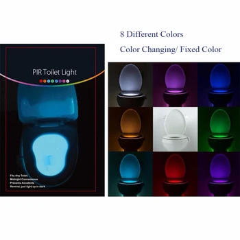 

Human Motion Activated Light LED Motion Sensor Wireless Automotically PIR Bowl Home Bathroom Light LED Toilet Lamp