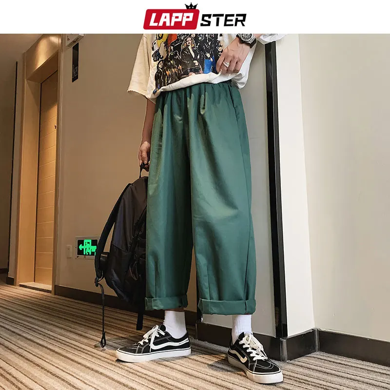 LAPPSTER мужская Японская уличная одежда шаровары мужские комбинезоны мужские свободные хип-хоп Straigt спортивные штаны Мужские Винтажные серые джоггеры