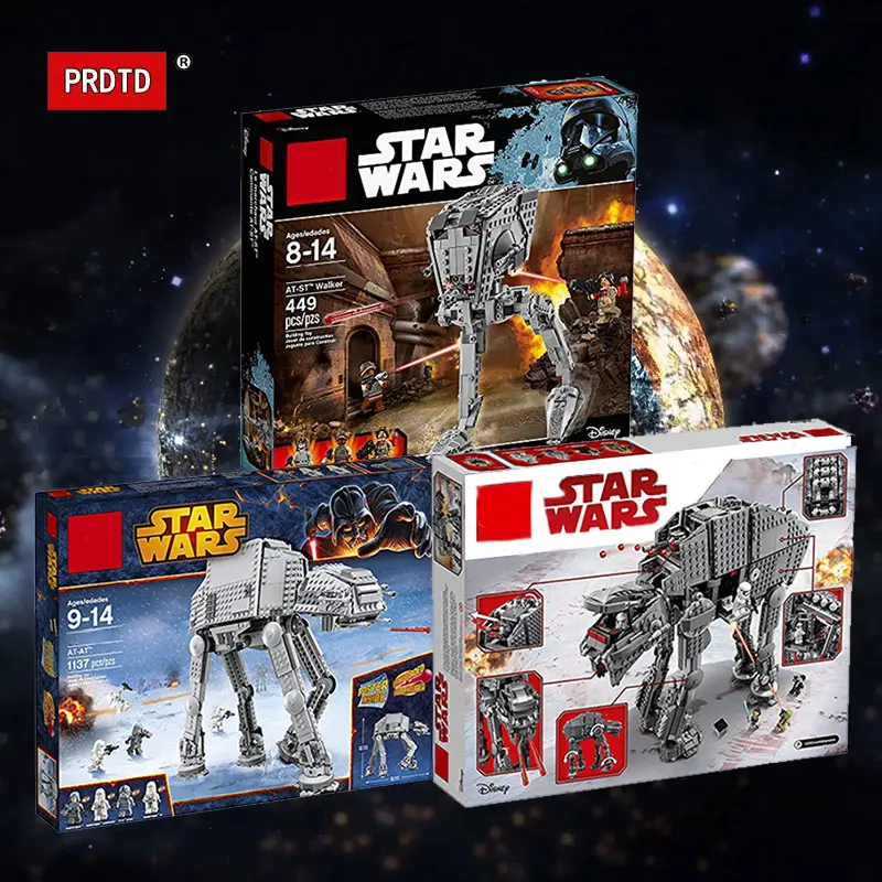 

Star Wars Building Blocks Legoingly StarWars Force Awaken AT At St Transpotation Armored Robot Walker 75054 75153 75189 Toy