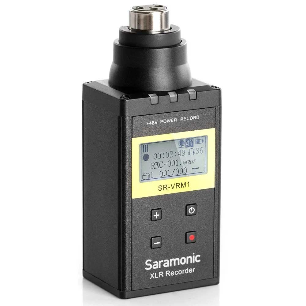 

Saramonic SR-VRM1 Digital Plug-on Linear PCM Recorder with Phantom Power LCD Display for XLR Microphones