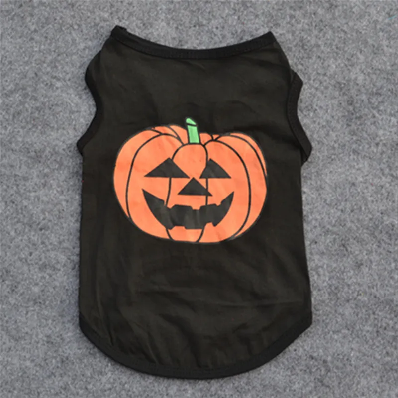 

Cheap Halloween Pumpkin Dog Clothes Puppy French Bulldog Cotton Pet Dog Clothes Vest Pug T-shirt Clothes Chihuahua Apparel