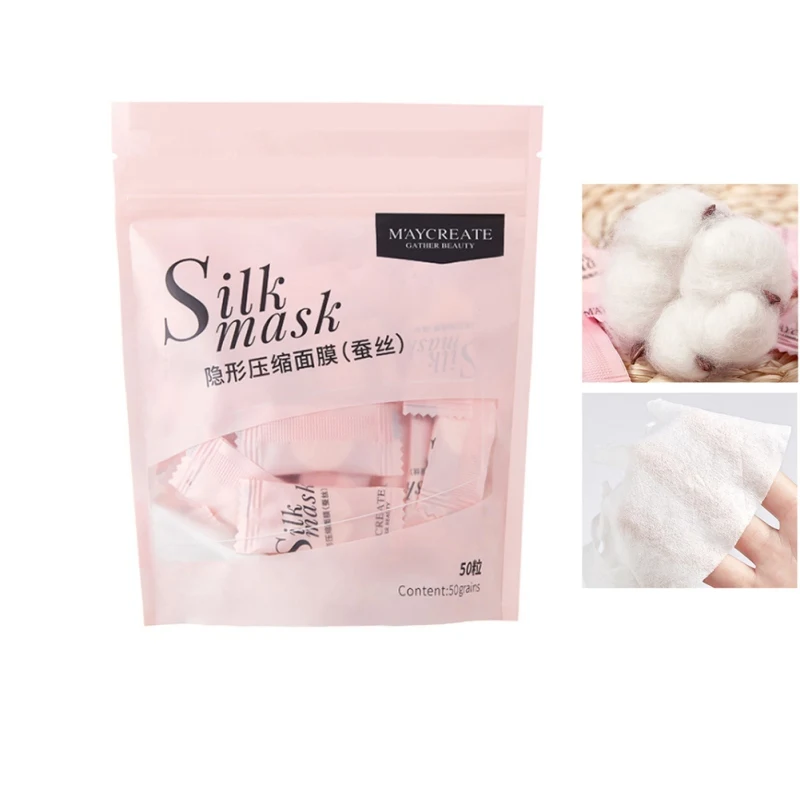 

50/100 Pcs Disposable Facial Masks Papers Compressed Face Mask Paper Natural Skin Care Wrapped Mask DIY Women Makeup Beauty Tool