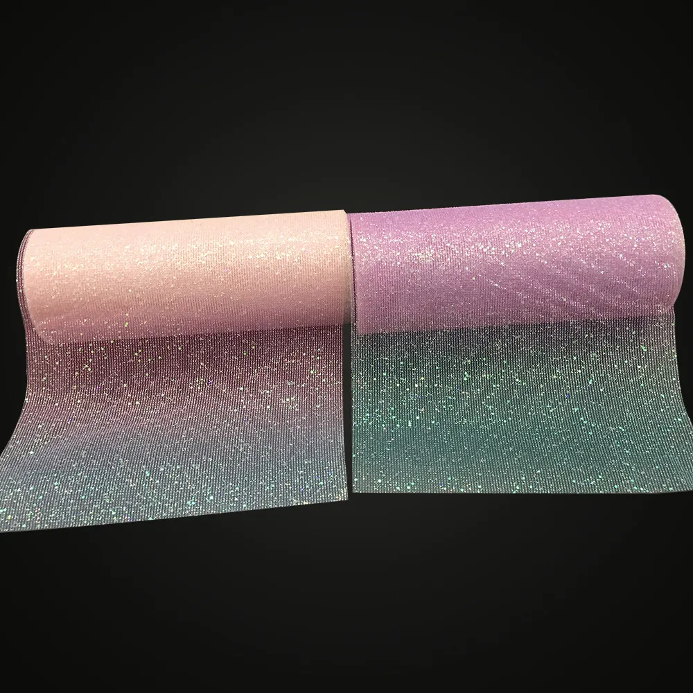 

Promotion Wedding Decoration Tulle Roll Spool 15cm 10Yards Rainbow Glitter Tulle Crystal DIY Craft Tutu Skirt Gift Decor