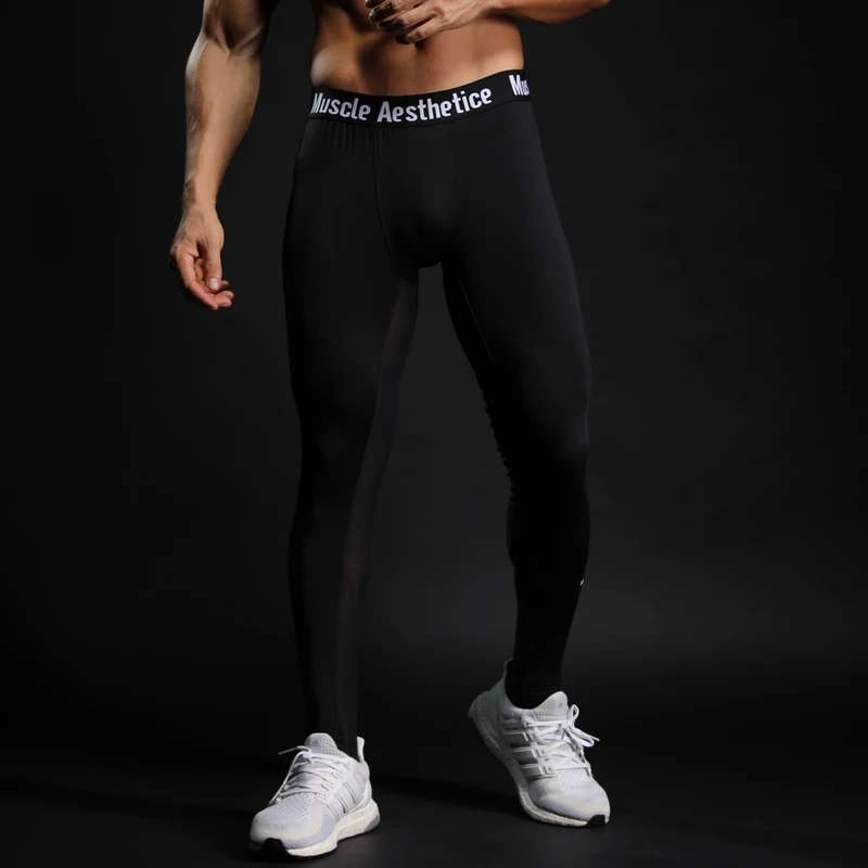 New Men Compression Quick dry Skinny Leggings Man Gyms Fitness Workout Bodybuilding Trousers Male Joggers Crossfit Bottoms Pants