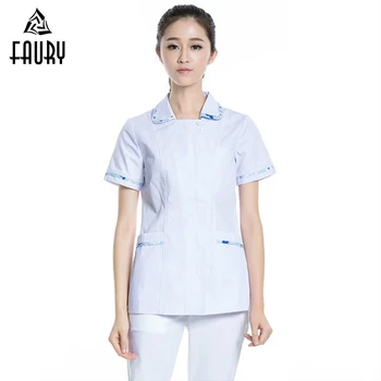 

Nurse Uniform Hospital Medical Doctor Uniform Clothing Summer Scrub Dentist Nurse Costume Lab Coat Clinic Female Uniform Tops