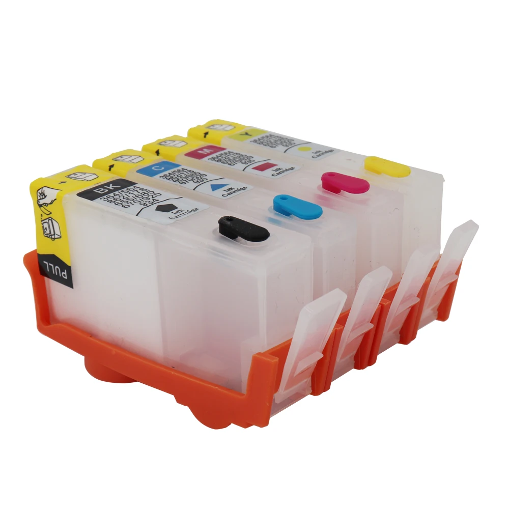 For HP 670 XL hp670 BK C M Y Refillable ink font b Cartridge b font