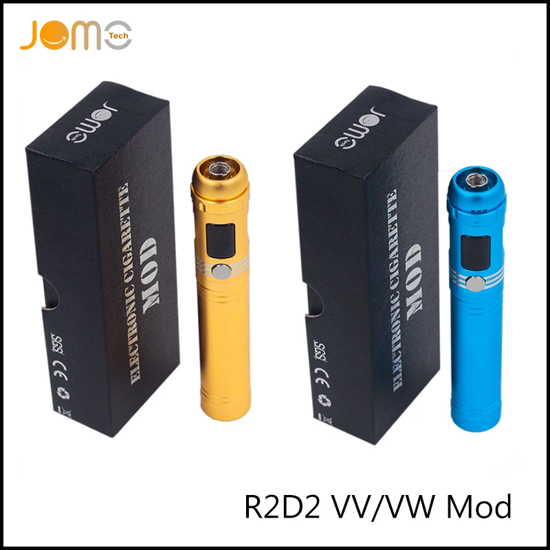 10pcs/Lot JomoTech R2D2 VV VW Mods OLCD Electronic Cigarette Mod Ego & 510 R2D2 15W Box Mod Ecig 18650 Battery Mod Jomo-89:D10