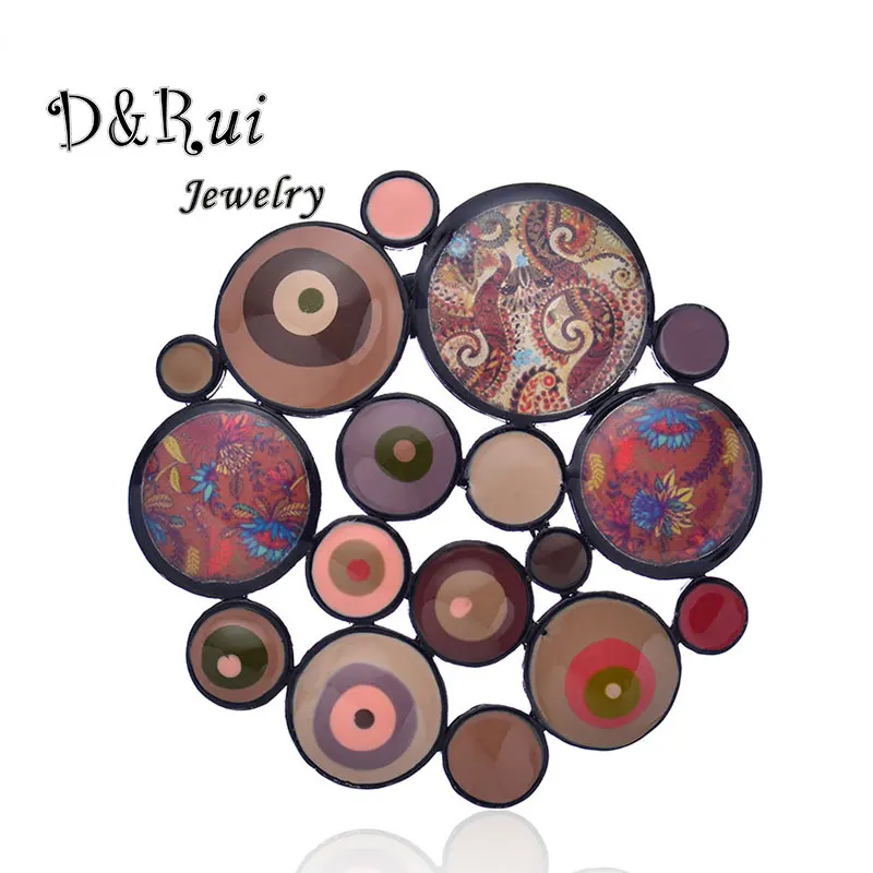 

2019 New Enamel Brooch Pin Fashion Alloy Round Brooch Badge Unisex Jewelry Charm Collar Clothes Accessories Girl Party Gift
