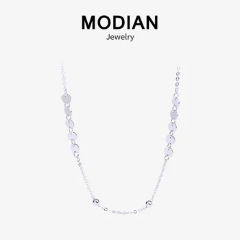 

Modian New Simple Design Fashion Bead Choker Necklace for Women 925 Sterling Silver Short Chain Necklace HandMade Fine Jewelry