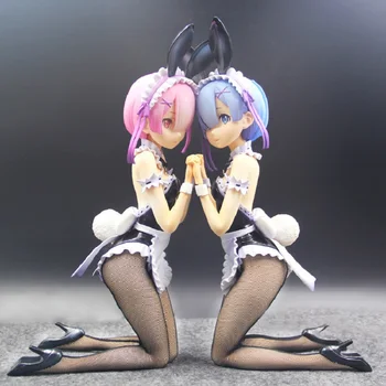 

Life In A Different World From Zero Rem Ram Action Figure Anime Bunny Girl Rem Ram Model Decoration Figurine Toys Gift