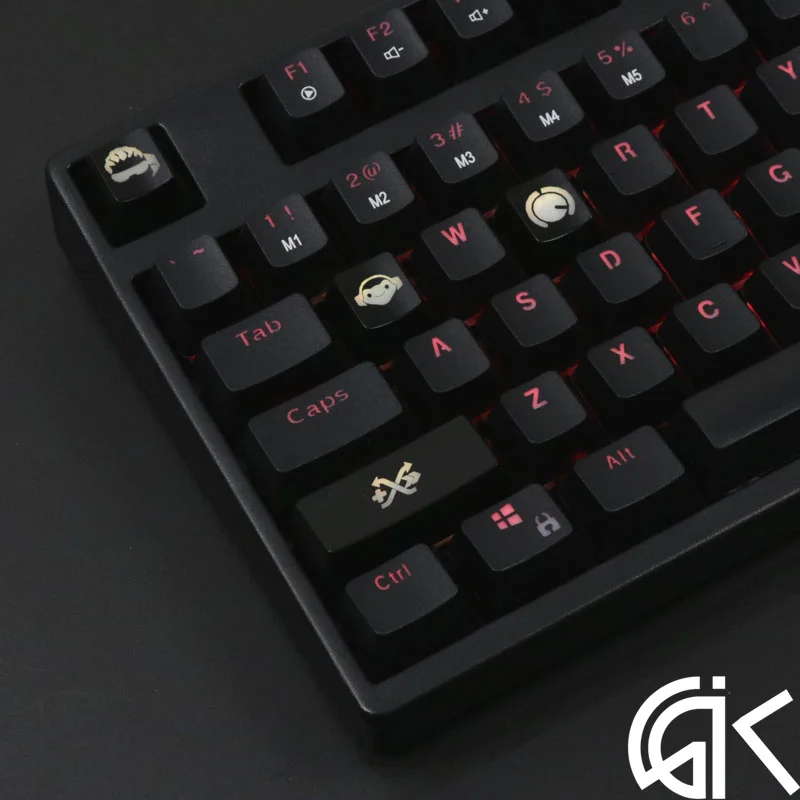 para Overwatch Gamer, teclado mecânico, Shine-Through Keycaps, OW, preto, 4 PCs Set