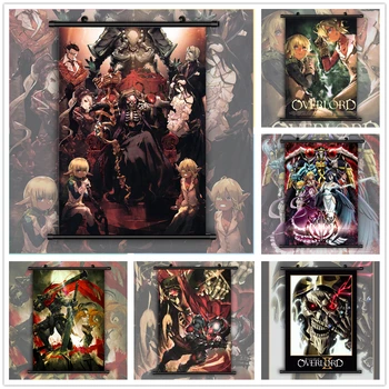 

Overlord Albedo Ainz Ooal Gown Poster Style Anime manga wall Poster Scroll