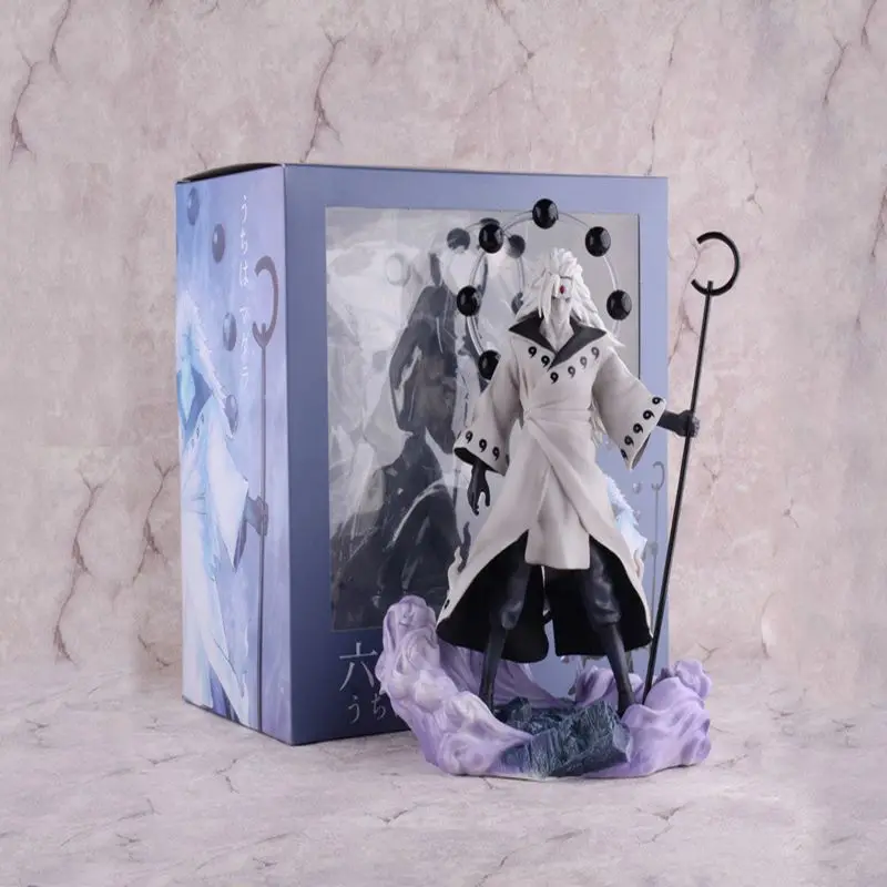 

New Arrival Cool 28cm Naruto Anime GK Uchiha Madara PVC Action Figures Model Toy Collection Gift Children Gift