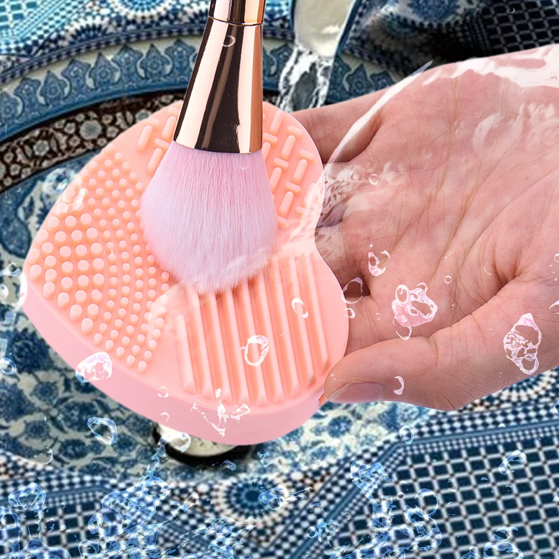 

Hot Sale Heart Shape Clean brushes Makeup Wash Brush Silica Glove Scrubber Brush Cosmetic Cleaning Tools Beauty Makeup Brushes