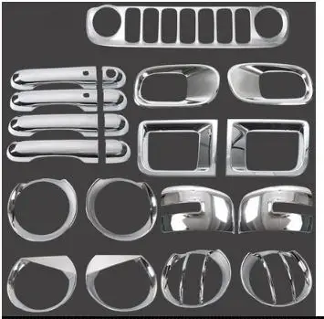 

ABS lamp cover Rear window wiper cover Trim Door Handle Cover Rearview mirror cover Trim Fit For Jeep Renegade 2016-2017