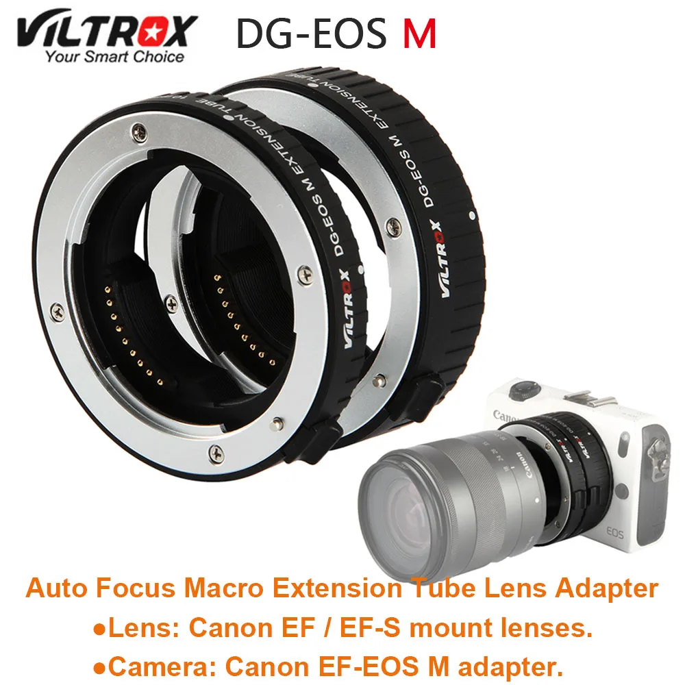 Адаптер для макрообъектива Viltrox DG-EOS M с автофокусом для объектива Canon EF EF-S к объективу EOS M EF-M M2 M3 M5 M6 M10