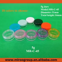 FreeShip High Quality Cheap 100PCS 5ml 5g PS Cosmetic Bottle for Eye Cream Nail Art Eyeshadow