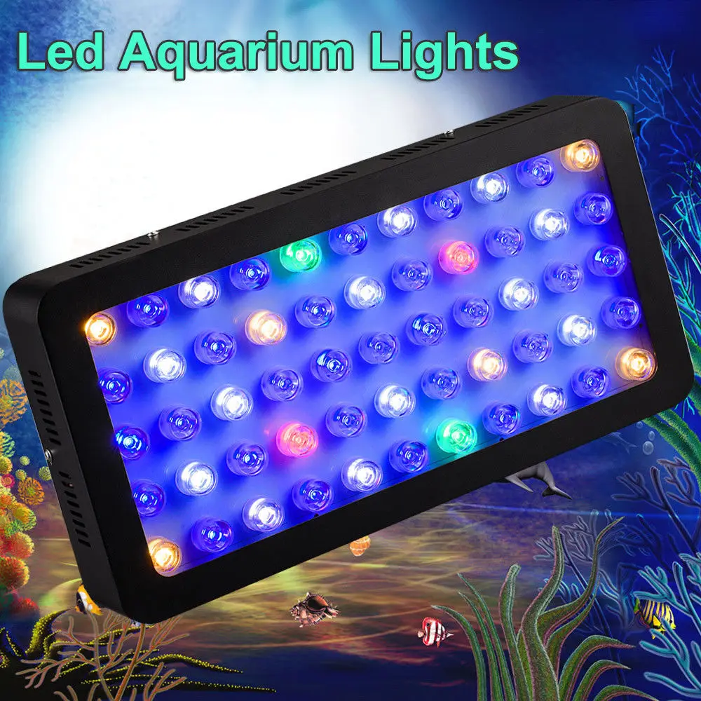 

LED Fish Grow Light 165W Aquarium Light Full Spectrum Dimmable LED Plant Grow Light 55LEDs For Fish Tank Reef Marine Coral Lamp