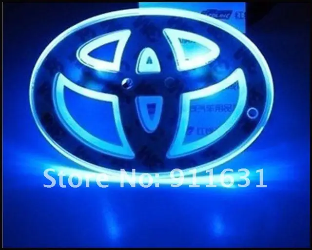 NEW LED Car Decal Logo Light Badge Lamp Emblem Sticker for Toyota Free Shippingin Emblems from