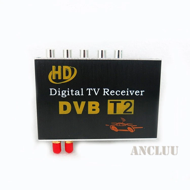 Double 2 Antenna Car DVB T2 Mobile Digital TV Box External USB DVB-T2 Car TV Receiver Russian&Europe&Southeast Asia