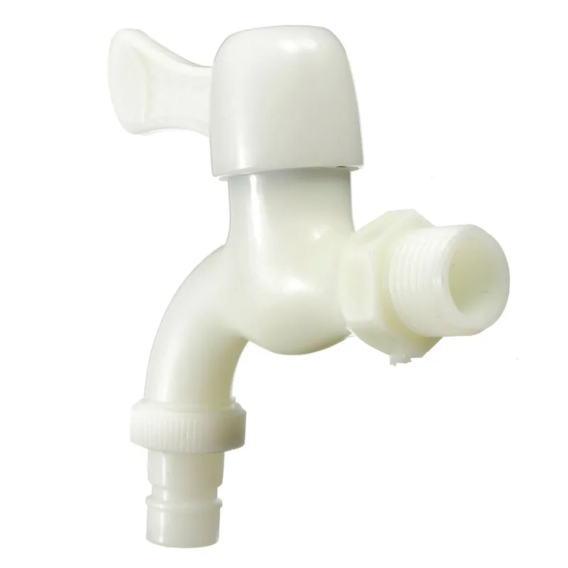 Xueqin 11mm Plastic Faucet pp Mini Tap Male Thread White Small Easy Install Washing Machine Garden