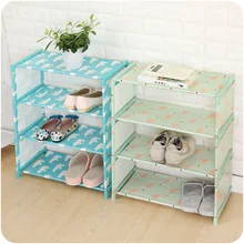 3 Tiers Non-woven Fabric Storage Shoe Rack Hallway Cabinet Organizer Holder Door Shoe Storage Cabinet Shelf DIY Home Furniture