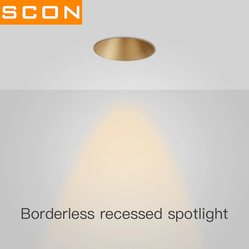 SCON 5 Вт/9 Вт светодиодный Бескаркасный Точечный светильник COB встраиваемый