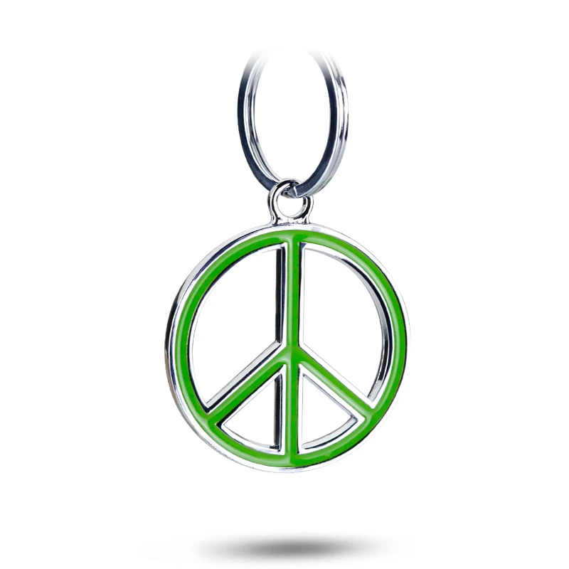 

Car Key Ring Peace Logo Metal 3 Colors Auto Motorcycle Key Chain Car Styling Accessories