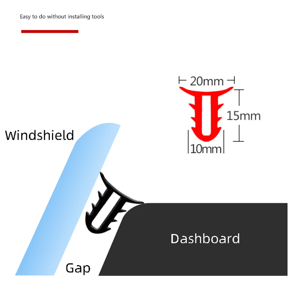 Приборной панели автомобиля уплотнительной ленты 1,6 м уплотнитель резиновые уплотнения Авто уплотнительные полосы для лобового стекла автомобиля U Форма звук изоляционное уплотнение прокладка
