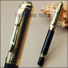 Роликовая шариковая ручка DIKAWEN 821 благородный винный Золотой сетчатый колпачок