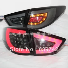 2010-2013 год для hyundai Tucson IX35 светодиодные полосы задние лампы черного Дымчатого Цвета SN стиль