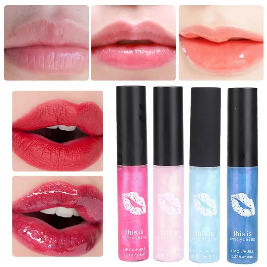 

Translucent Lip Oil with Pearly Luster Nourishing Diluting Lip Wrinkles Cosmetic 6g Lip Makeup