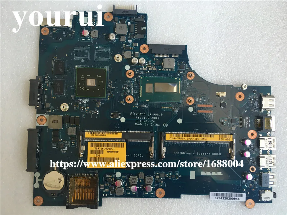 Материнская плата для ноутбука Dell 5537 3537 0K5RR0 K5RR0 со стандартным зеркальным