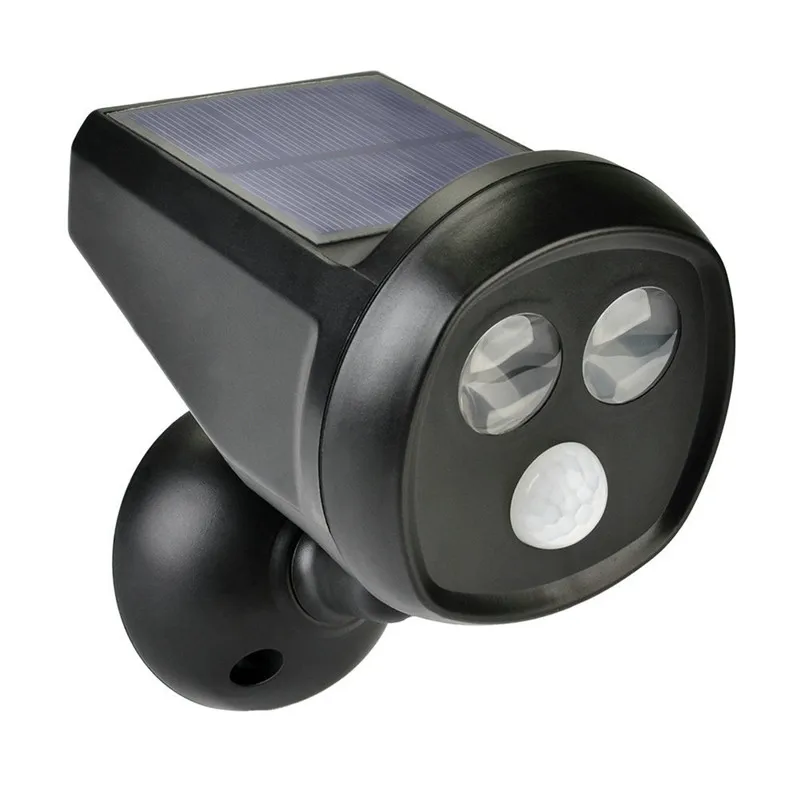 Sensor de Movimento Água de Segurança ao ar Ip65 à Prova Parede Solar Projector Night Light d’ Livre Iluminação Noturna Luz Pir Led
