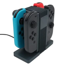 Зарядная Станция зарядное устройство Колыбели для nintendo Switch 4 Joy Con Пульты ДУ игровых приставок 4 в 1 Зарядная подставка для Nintend переключатель NS