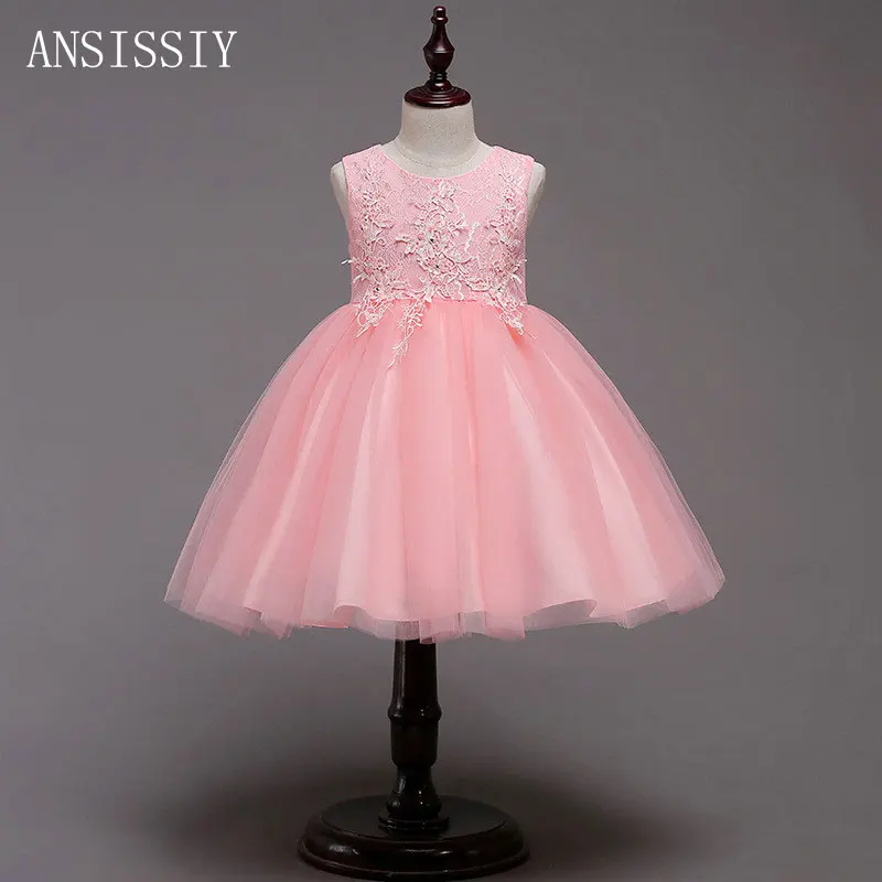 

Summer Girls Mesh Dresses Flower Pattern Princess Clothes Bowknot Sleeveless Birthday Party Vestido Clothes For 2-10 Years