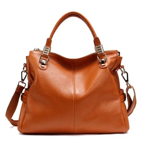 FoxTail& Lily женская мягкая воловья натуральная кожа сумка на плечо высокое качество роскошные сумки женские сумки дизайнерские сумки через плечо - Цвет: Brown