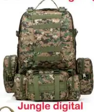 11 цветов большой 50л Molle штурмовой тактический военный рюкзак походная сумка спортивные уличные сумки Прямая поставка - Цвет: Jungle digital