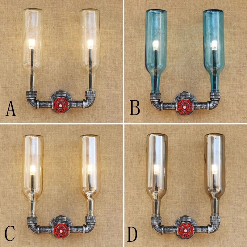 Industrial iluminación lámpara de pared led pantalla de vidrio de hierro óxido incluyen G4 bombilla Luz de pared para sala de restaurante 220 V